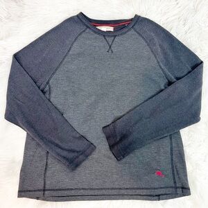 TOMMY BAHAMA DARK GRAY BLACK LONG RAGLAN SLEEVE SHIRT MENS XL